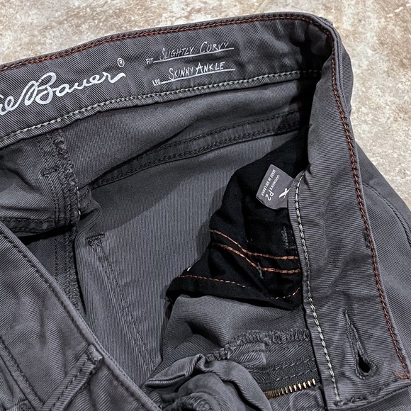 Eddie Bauer Slightly Curvy Skinny Ankle Jeans Low Rise Stretch Gray 2 Petite - Picture 3 of 9